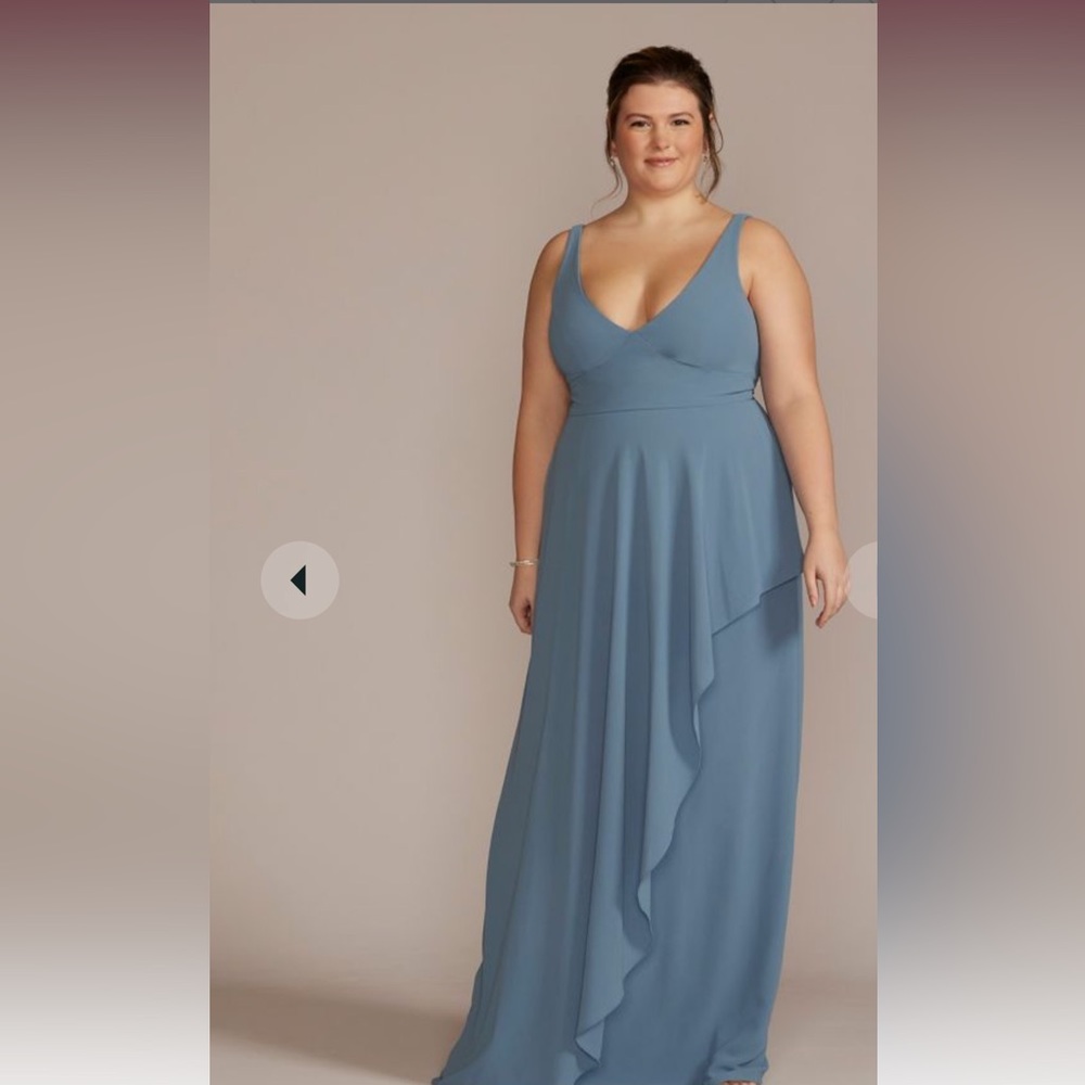 Steel blue David’s bridal bridesmaid dress size 20